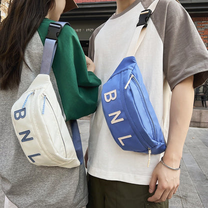 Japanese Street Fashion Chest Bag For Women 2023 New Letter Casual Small Shoulder Bag All-match Sports Shoulder Bag Cross-border