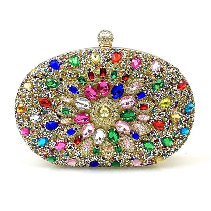European And American Womens Evening Clutch Diamond-embellished Bag