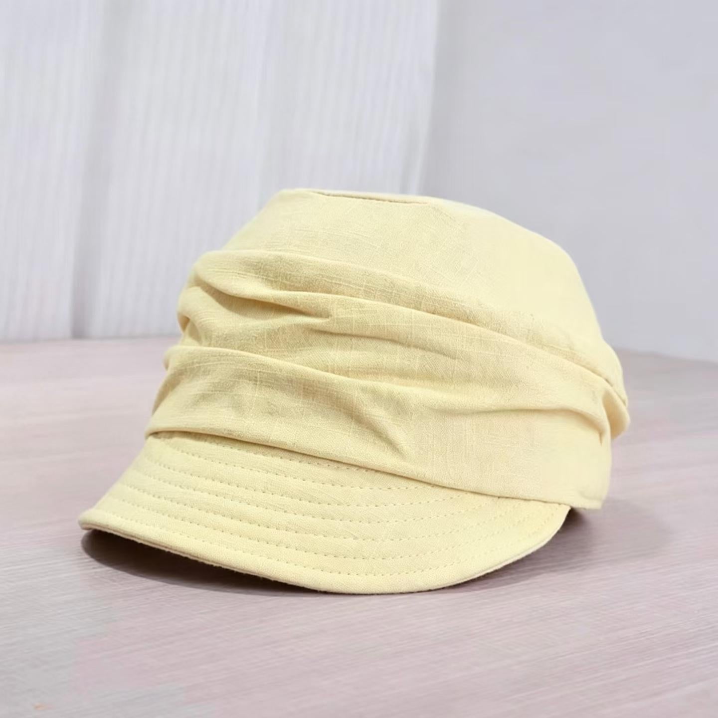 Korean-style Japanese Retro Pleated Soft-top Equestrian Hat For Spring And Summer, Breathable And Versatile, Painter's Hat, Casual Baseball Cap
