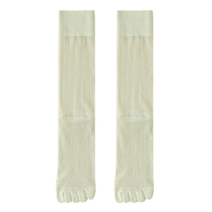 Five-toe Socks For Women Summer Thin Mid-calf Socks Sweat-absorbing And Deodorant