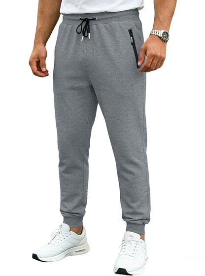 Mens Sporty Long Pants Casual Zip-cuff Sweatpants