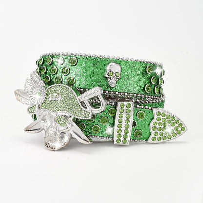 Punk Pirate Rhinestone Punk Fashion Belt