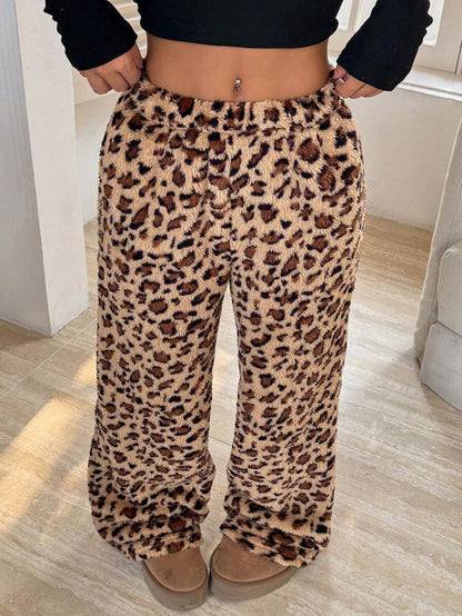 Straight-leg Wide-leg Pants Fashionable Plush  For Women