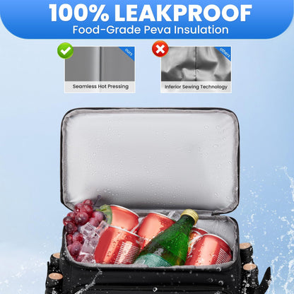 Picnic Backpack Double-Shoulder Insulated Bag Outdoor Cooler Bag