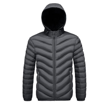 Mens Fleece-lined Cotton-padded Coat