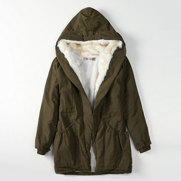 Winter Clothing Coat Thick Women's Clothes Slim Fit Fur Collar Down Jacket