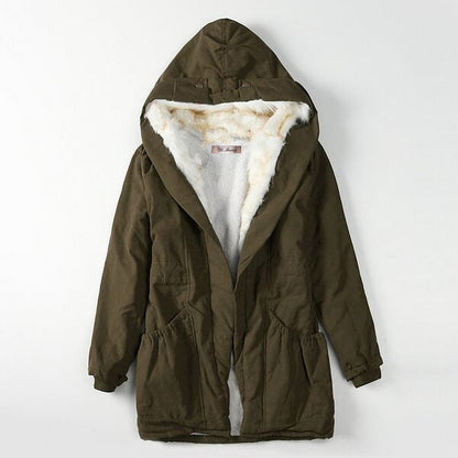 Winter Clothing Coat Thick Women's Clothes Slim Fit Fur Collar Down Jacket