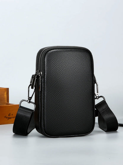 Men's First Layer Leather One-shoulder Crossbody Bag