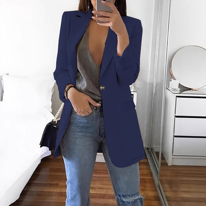 New Stylish Casual Slim-fit Lapel Blazer For Women