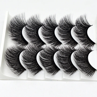 Hand-made thick and long natural false eyelashes