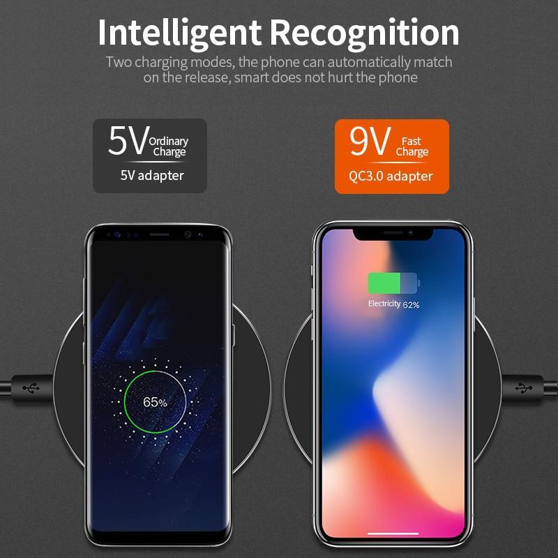 Ultra-thin wireless fast charging 9V QI charger