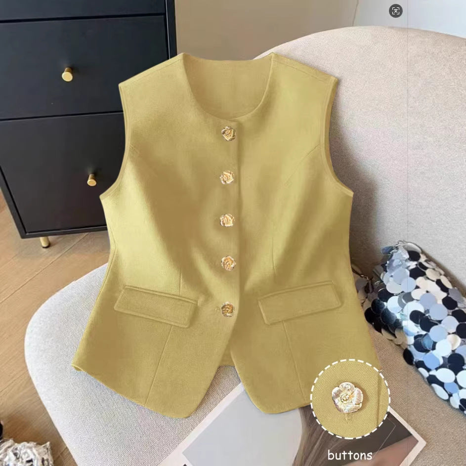 Womens Fashionable Relaxed-fit Niche-style Vest