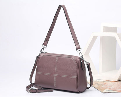 Women's Full-grain Leather Single-shoulder And Crossbody Bag