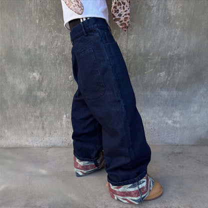 Hip-hop Straight-leg Wide-leg Pants Loose-fitting Casual Trousers