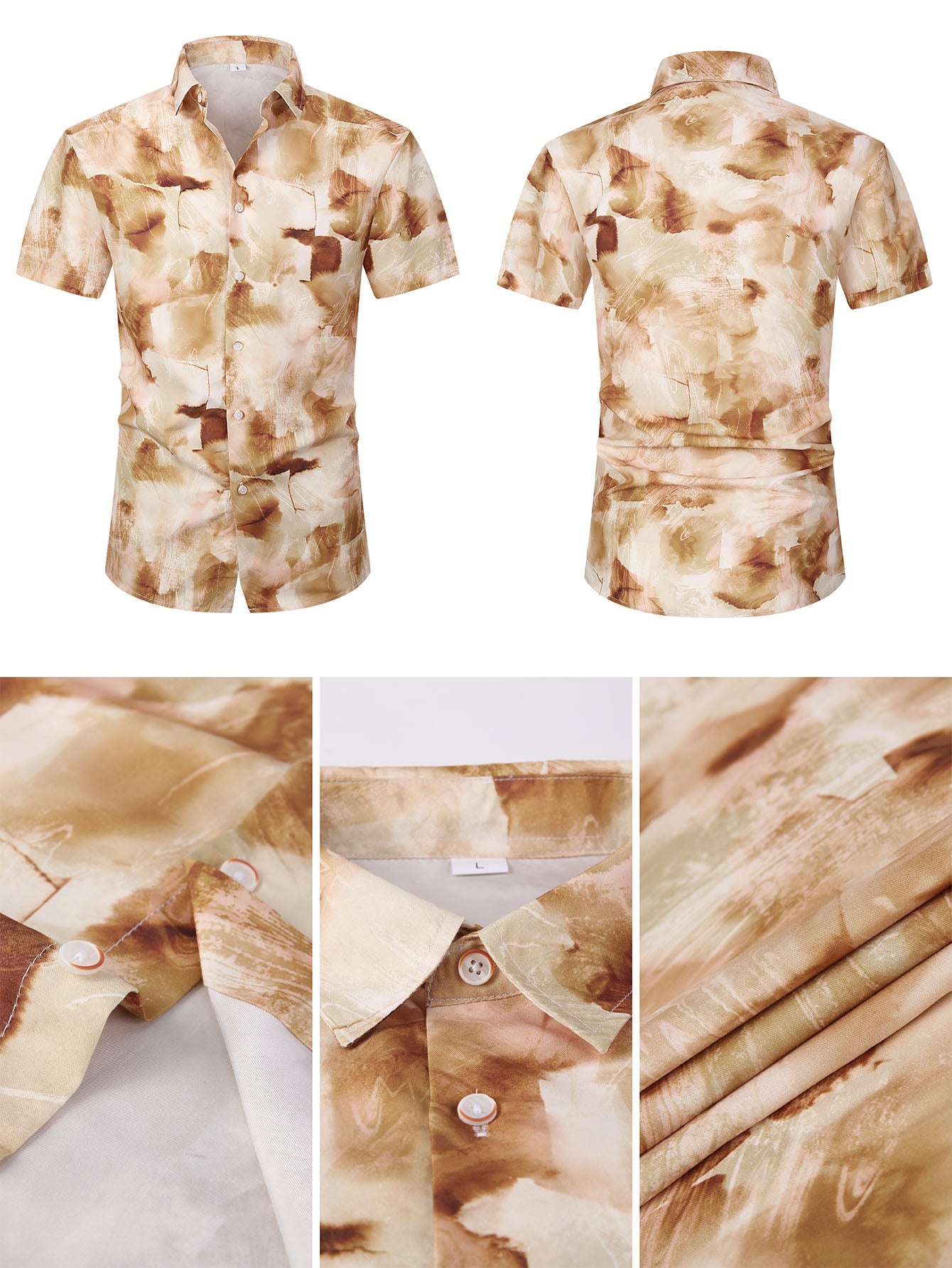 Men's Hawaiian Shirt  Colorful Prints For Holiday, Outdoor & Party Wear