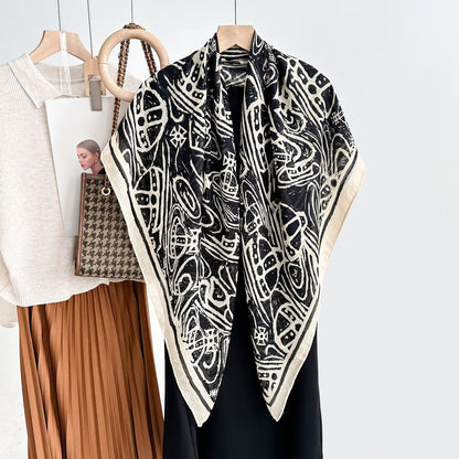 Womens Versatile Floral-print Summer Sun-protective Shawl