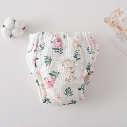 Gauze Cotton Baby's Ring Urine Training Pants Pure Diaper Pants