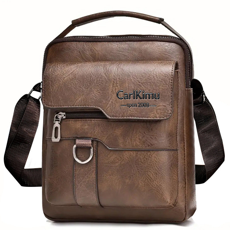 Mens Shoulder High-End Business Crossbody Bag Vintage Satchel