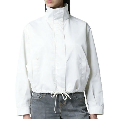 Stand-collar Trench Coat Womens Long-sleeve Jacket