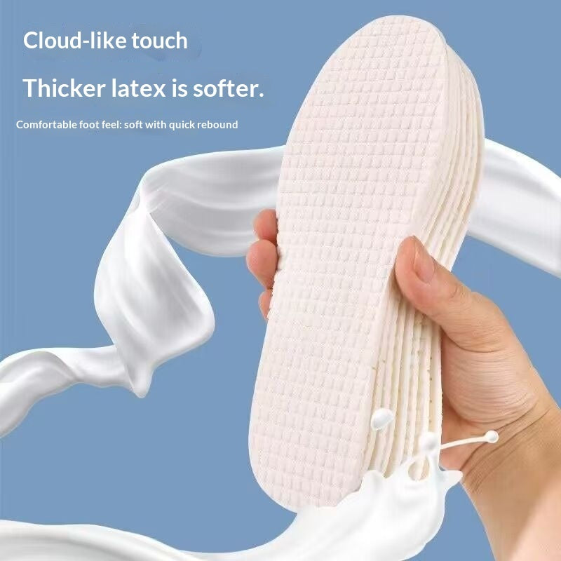 Childrens Latex Deodorizing Insoles Soft Sole Cuttable Breathable Sweat-Absorbent Durable