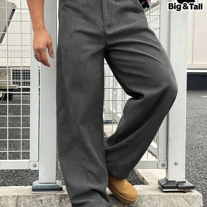 Mens Plus-Size Casual Corduroy Trousers