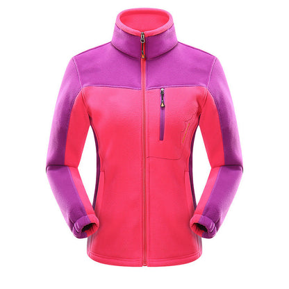 Cross-border Sources Of New Polar Fleece Warm Fleece Couple Cardigan Contrast