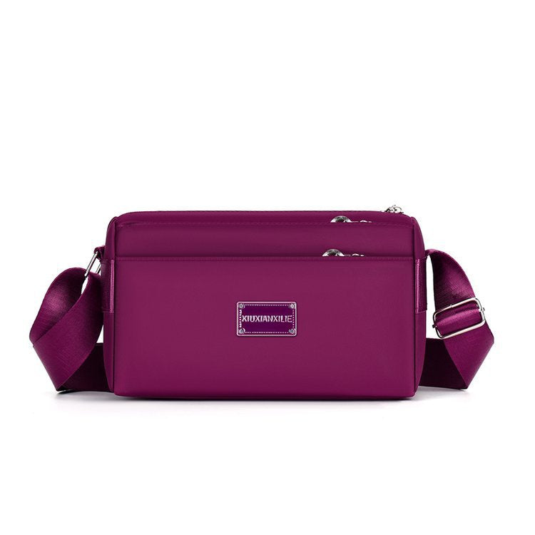 Multi Layer Women's Shoulder Bag, Simple And Versatile, Crossbody Mother Bag, Large Capacity, Fashionable Three-dimensional Cylindrical Bag