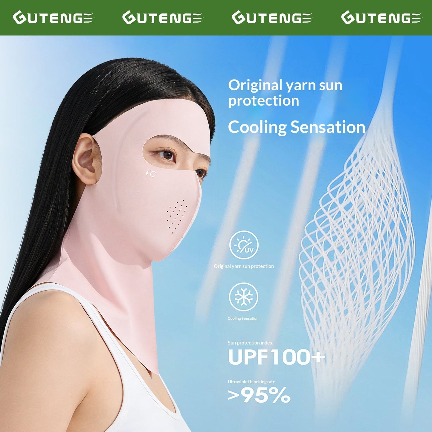 Summer Ice Silk Sun-Protective Face Mask For Women