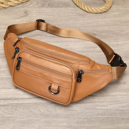 High-end Full-grain Leather Chest Bag