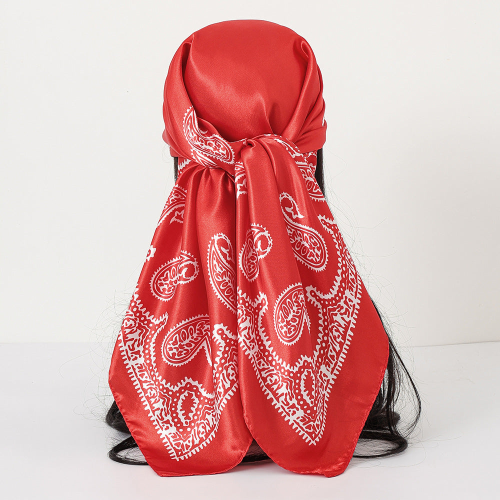 Classic Satin Womens Shawl Headscarf And Scarf