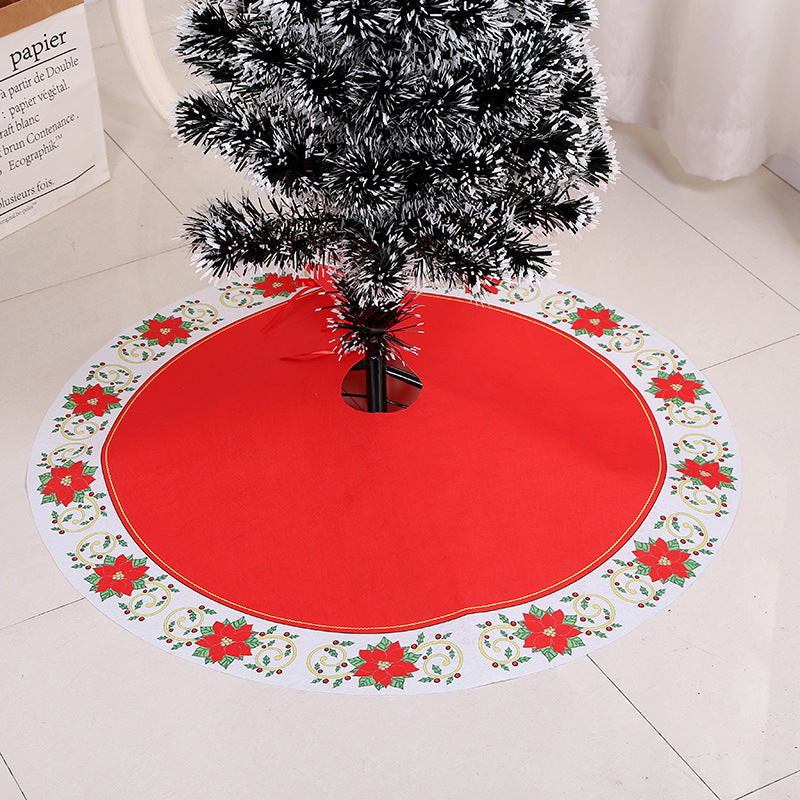 Christmas Tree Skirt Decorations Gift Scene Decor