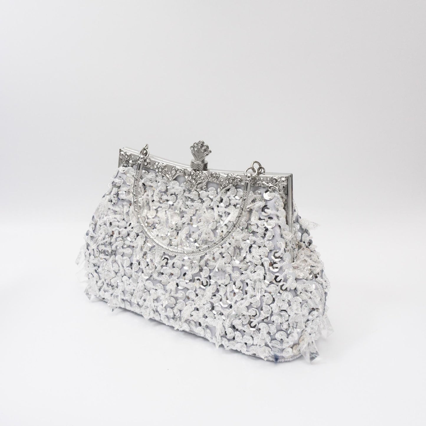 Vintage Handmade Beaded Embroidery Evening Bag For Gowns