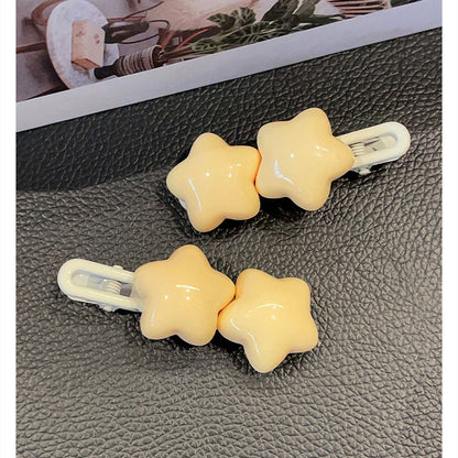 Yellow Fat Star Hair Clip Side Clip Headpiece