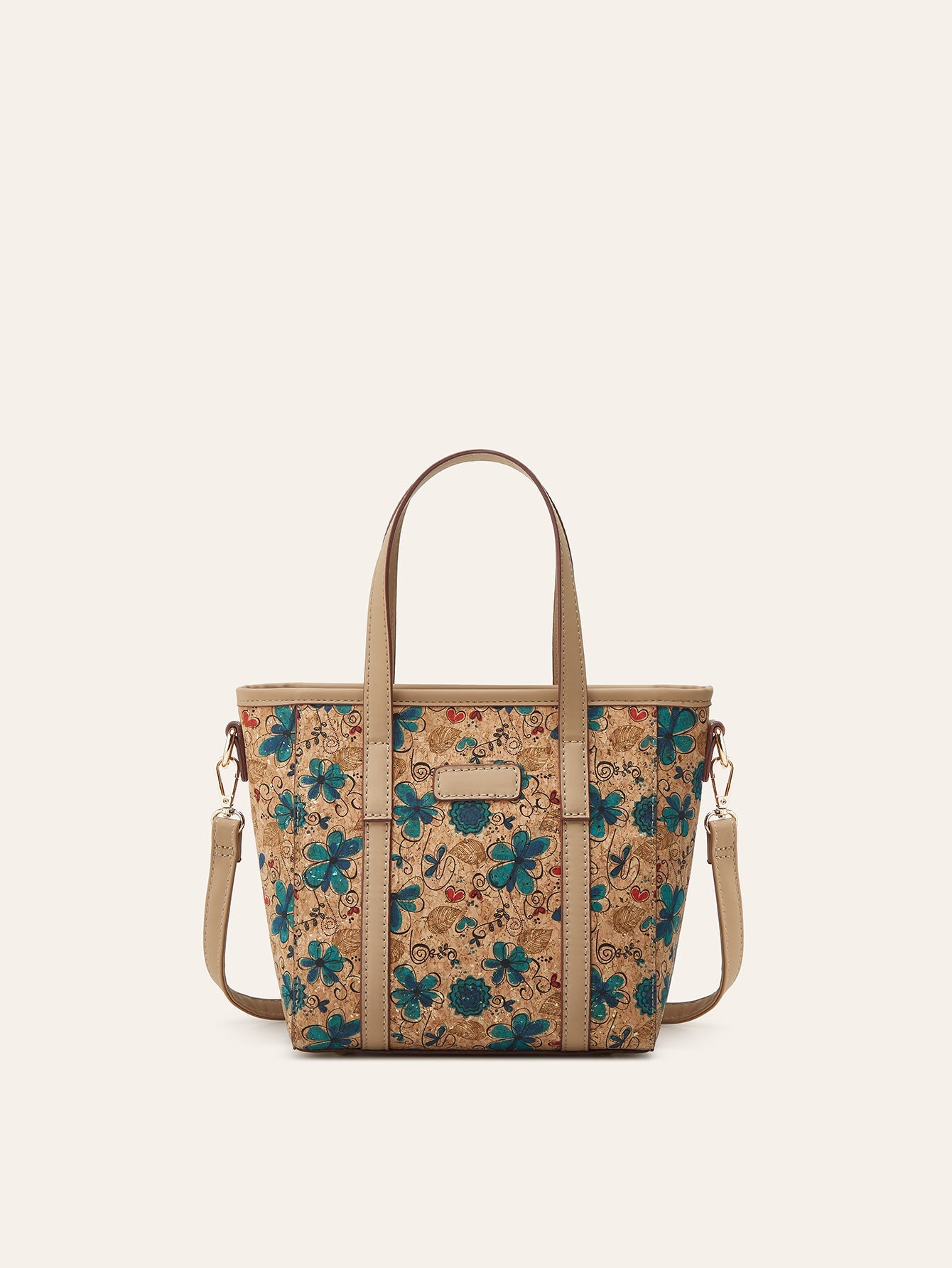 Printed Cork Bohemian Shoulder Tote Bag