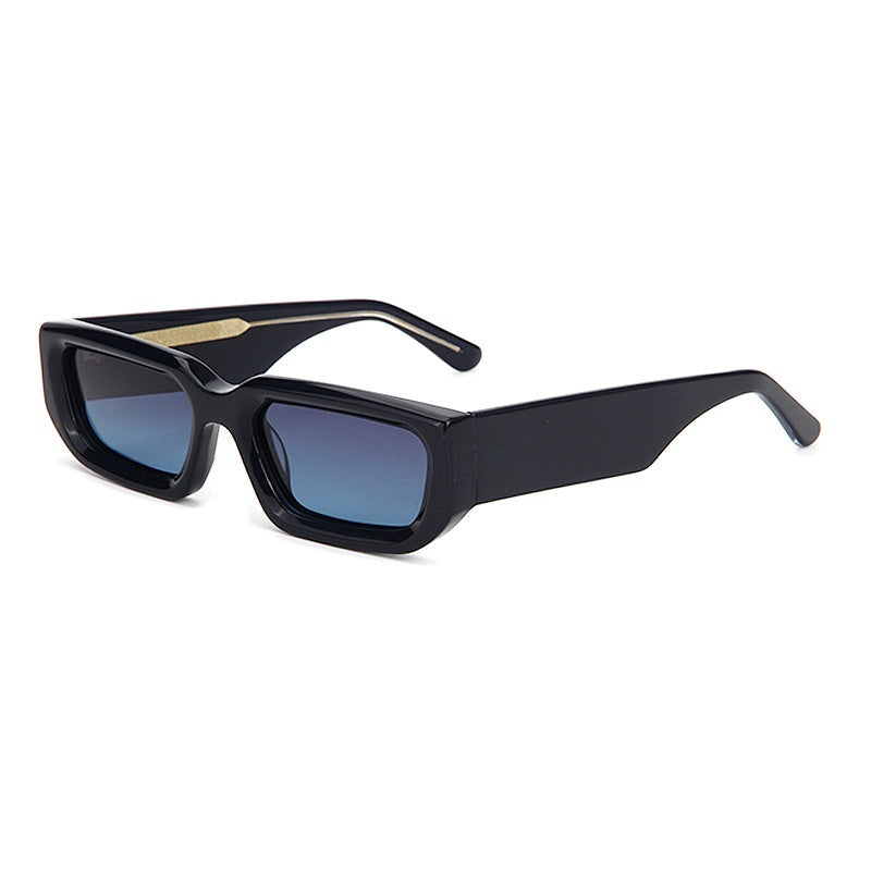 New Trendy European And American-style Sunglasses With A Square Frame And Wide Temple Arms
