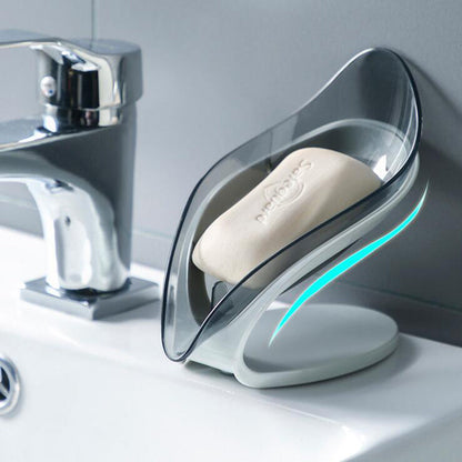 Leaf Shape Soap Holder Non-slip Drain Storage Box