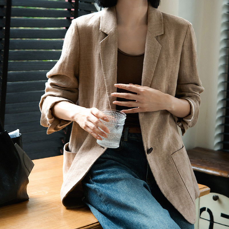 Single-breasted Tailored Blazer For Women