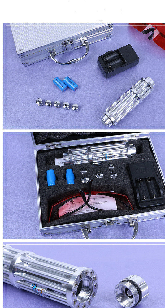 High-Power Laser Pointer Kit – Long Range Beam Light with Rechargeable Battery & Case