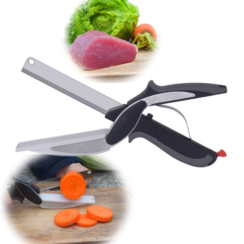 2-in-1 Stainless Steel Kitchen Shears and Vegetable Slicer