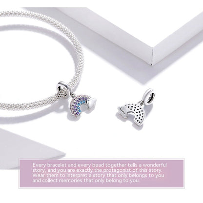 Rainbow Color S925 Sterling Silver Pendant