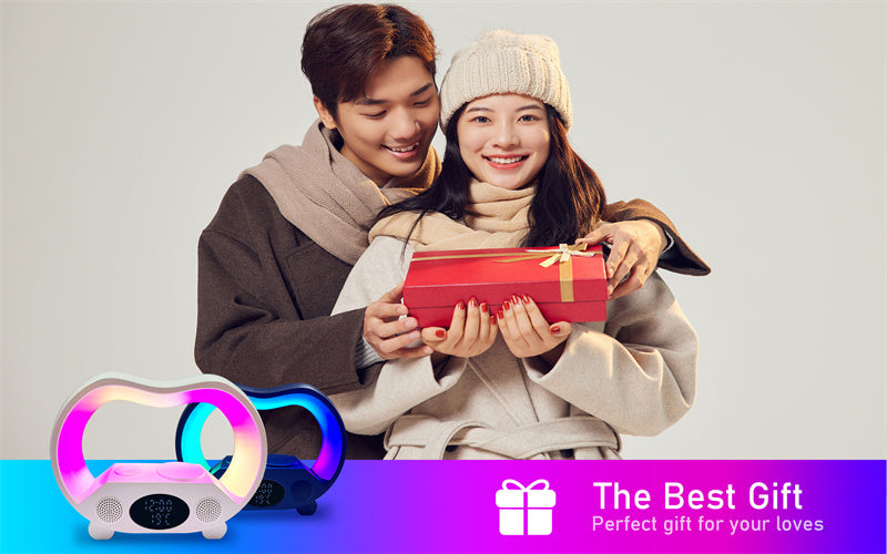 New 6 In 1 Smart Remote Control Bluetooth-compatible Ambience Intelligent LED Table Lamp Multi-function Wireless Charger Night Light Bluetooth-compatible Speaker