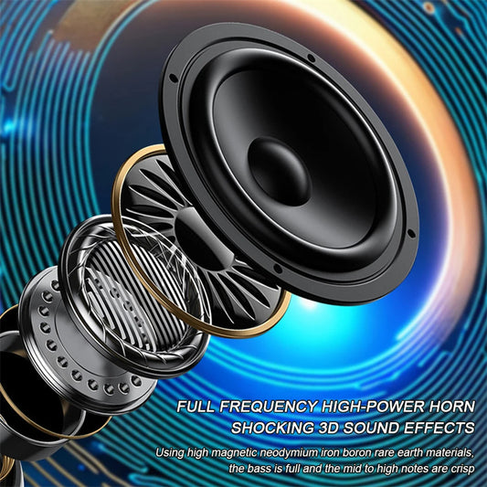 New B-Shaped Blutooth Speaker Multifunctional Smart Music Rhythm Lighting Phone Wireless Charger TF Card AUX Input Standard Mode