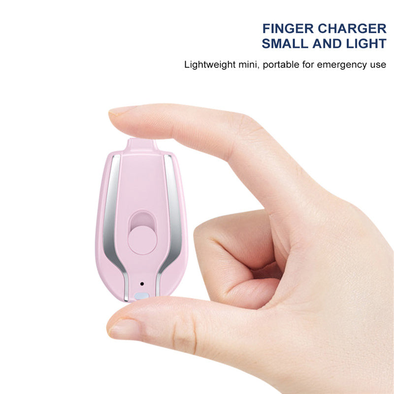 1500mAh Mini Power Emergency Pod Keychain Charger With Type-C Ultra-Compact Mini Battery Pack Fast Charging Backup Power Bank
