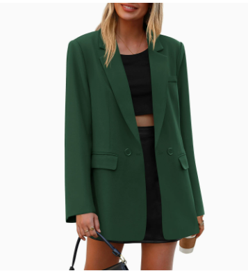 Casual Relaxed-fit Figure-flattering Versatile Commuter Blazer For Women