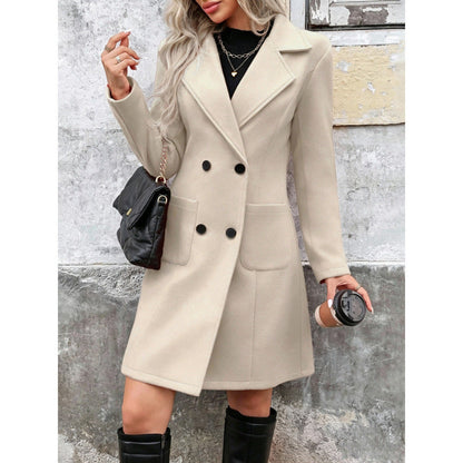 Elegant Women's Wool Suit Coat With Refined Style
