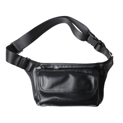 Single-Shoulder Crossbody Genuine Leather Chest BagWaist Bag Large Capacity Multi-Functional
