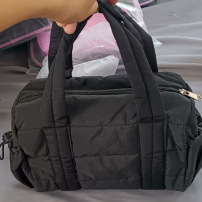 Puffed Quilted Mini Fitness Bag With Detachable Shoulder Strap