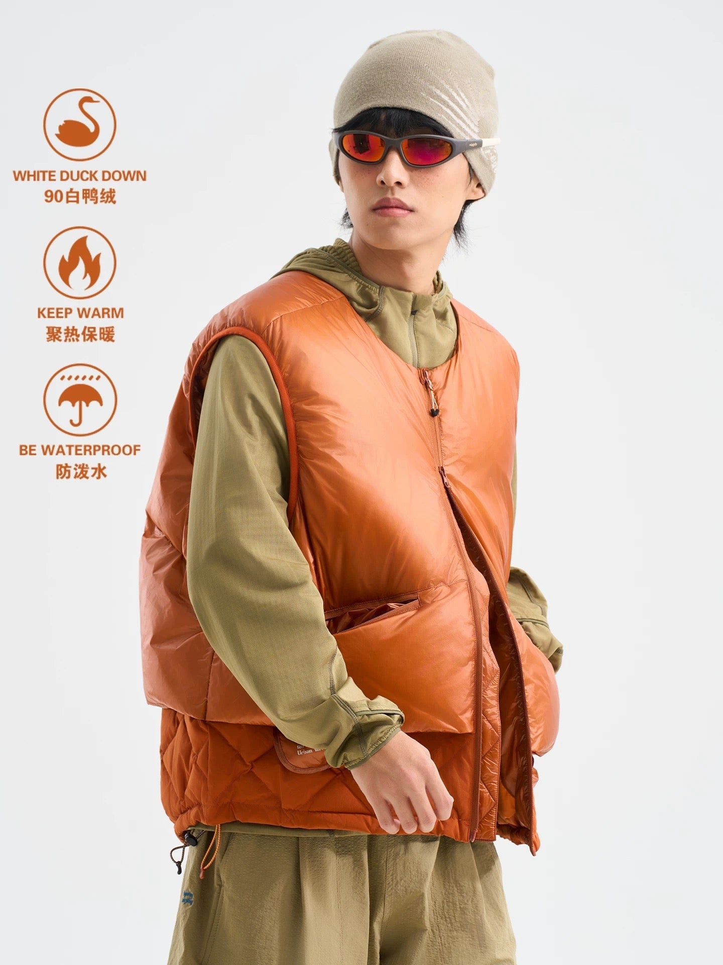 Winter Duck Down Vest Sleeveless Warm Layering Gilet For Men & Women