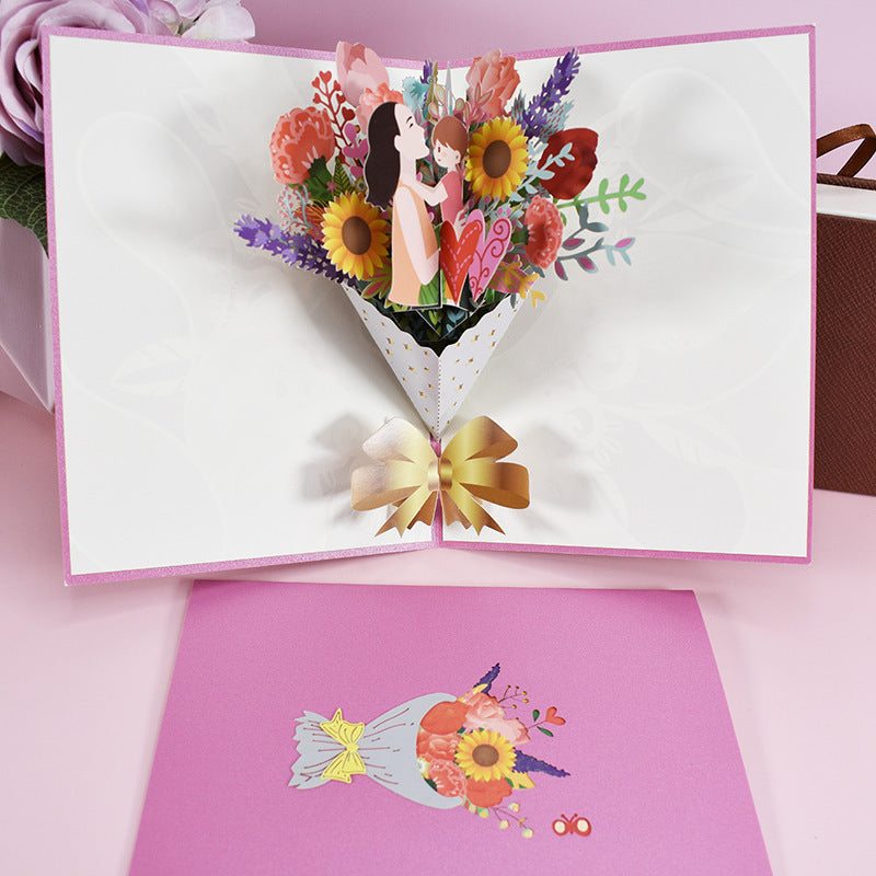3D Hand-carved Paper Blessing Card