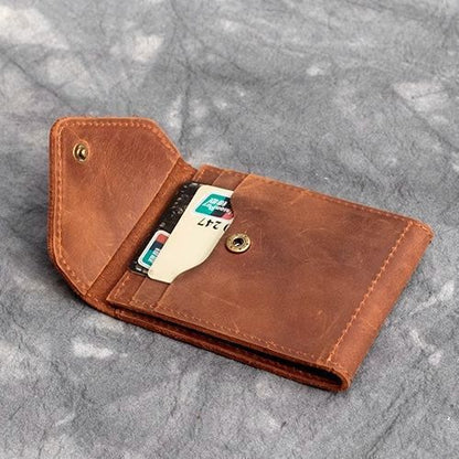 Retro Mens Compact Personalized Drivers License Holder Minimalist Design